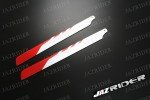 325mm Glass Fiber Main Rotor Blade (Red with White) Parts For Esky EK1H-E013/14 Belt CP, E015 Belt CP (Carbon), Align 450 450X / XL SE SE V2 HDE, Walkera 39# Helicopter - Jazrider Brand [JR-HBL-00014]